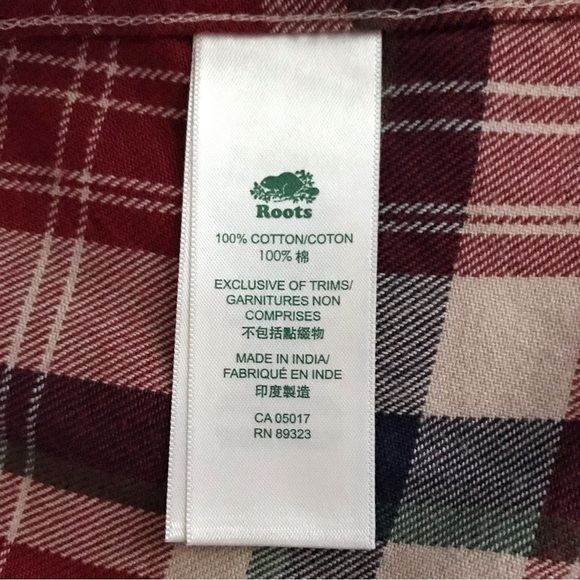 Roots Plaid Button Down Shirt Pockets - Picture 7 of 16